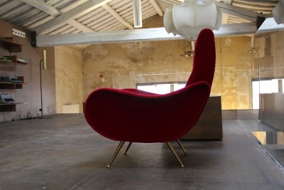 1950s red Armchair